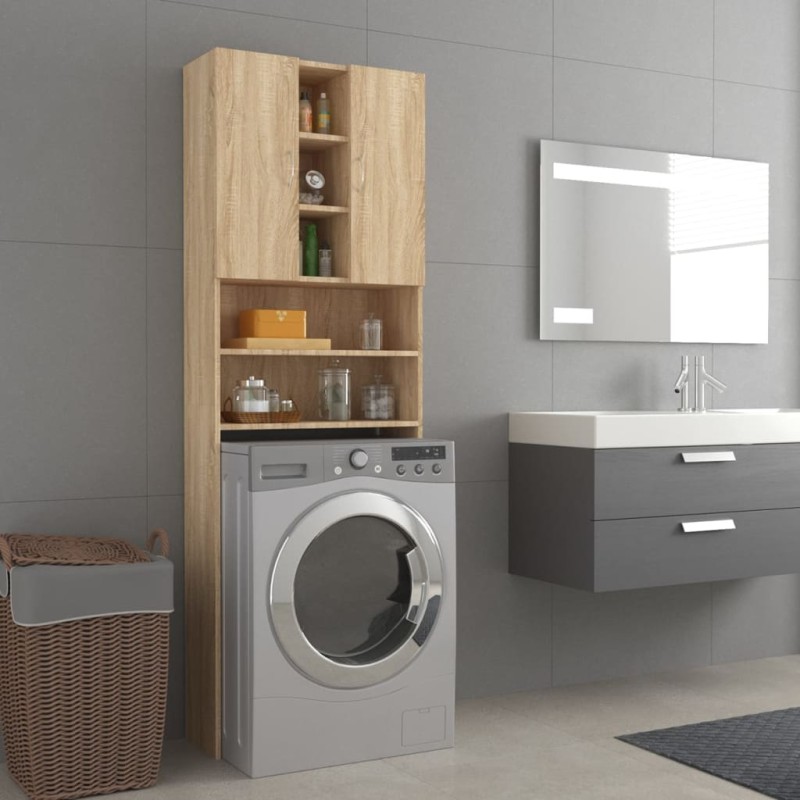 vidaXL Mobile per Lavatrice Rovere Sonoma 64x25,5x190 cm vidaXL Mobile per Lavatrice Rovere Sonoma 64x25,5x190 cm