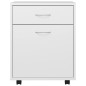 vidaXL Mobiletto con Rotelle Bianco 45x38x54cm in Legno Ingegnerizzato vidaXL Mobiletto con Rotelle Bianco 45x38x54cm in Legno Ingegnerizzato