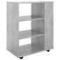 vidaXL Mobiletto con Rotelle Grigio Cemento 60x35x75 cm in Truciolato vidaXL Mobiletto con Rotelle Grigio Cemento 60x35x75 cm in Truciolato