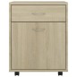 vidaXL Mobiletto con Rotelle Rovere Sonoma 45x38x54 cm in Truciolato vidaXL Mobiletto con Rotelle Rovere Sonoma 45x38x54 cm in Truciolato
