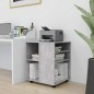 vidaXL Mobiletto con Rotelle Grigio Cemento 60x53x72 cm in Truciolato vidaXL Mobiletto con Rotelle Grigio Cemento 60x53x72 cm in Truciolato