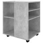 vidaXL Mobiletto con Rotelle Grigio Cemento 60x53x72 cm in Truciolato vidaXL Mobiletto con Rotelle Grigio Cemento 60x53x72 cm in Truciolato