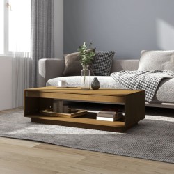 vidaXL Tavolino da Salotto Miele 110x50x33,5 cm Legno Massello di Pino