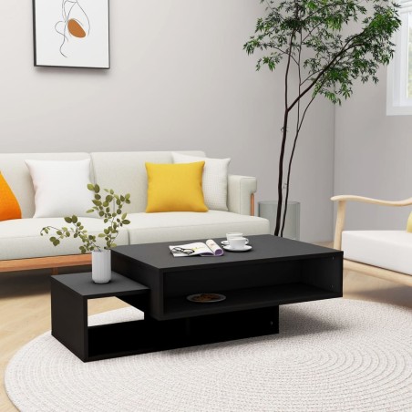 vidaXL Tavolino da Salotto Nero 105x55x32 cm in Truciolato