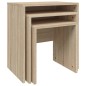 vidaXL Tavolini da Salotto Impilabili 3 pz Rovere Sonoma in Truciolato vidaXL Tavolini da Salotto Impilabili 3 pz Rovere Sonoma in Truciolato