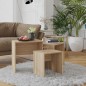 vidaXL Tavolini da Salotto Impilabili 3 pz Rovere Sonoma in Truciolato vidaXL Tavolini da Salotto Impilabili 3 pz Rovere Sonoma in Truciolato