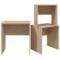 vidaXL Tavolini da Salotto Impilabili 3 pz Rovere Sonoma in Truciolato vidaXL Tavolini da Salotto Impilabili 3 pz Rovere Sonoma in Truciolato
