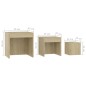 vidaXL Tavolini Impilabili 3 pz Rovere Sonoma in Truciolato vidaXL Tavolini Impilabili 3 pz Rovere Sonoma in Truciolato