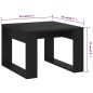 vidaXL Tavolino di Servizio Nero 50x50x35 cm in Truciolato vidaXL Tavolino di Servizio Nero 50x50x35 cm in Truciolato