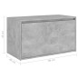 vidaXL Panca da Ingresso 80x40x45 cm Grigio Cemento in Truciolato vidaXL Panca da Ingresso 80x40x45 cm Grigio Cemento in Truciolato
