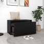vidaXL Panca da Ingresso 80x40x45 cm Nera in Truciolato vidaXL Panca da Ingresso 80x40x45 cm Nera in Truciolato