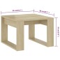 vidaXL Tavolino di Servizio Rovere Sonoma 50x50x35 cm in Truciolato vidaXL Tavolino di Servizio Rovere Sonoma 50x50x35 cm in Truciolato