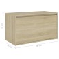 vidaXL Panca da Ingresso 80x40x45 cm Rovere Sonoma Truciolato vidaXL Panca da Ingresso 80x40x45 cm Rovere Sonoma Truciolato