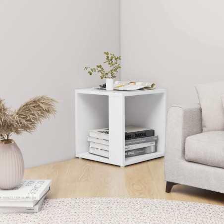 vidaXL Tavolino Bianco 33x33x34,5 cm in Legno Multistrato