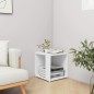 vidaXL Tavolino Bianco 33x33x34,5 cm in Legno Multistrato vidaXL Tavolino Bianco 33x33x34,5 cm in Legno Multistrato
