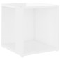 vidaXL Tavolino Bianco Lucido 33x33x34,5 cm in Truciolato vidaXL Tavolino Bianco Lucido 33x33x34,5 cm in Truciolato
