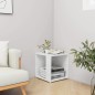 vidaXL Tavolino Bianco Lucido 33x33x34,5 cm in Truciolato vidaXL Tavolino Bianco Lucido 33x33x34,5 cm in Truciolato