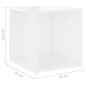 vidaXL Tavolino Bianco Lucido 33x33x34,5 cm in Truciolato vidaXL Tavolino Bianco Lucido 33x33x34,5 cm in Truciolato