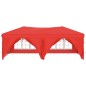 Tenda per Feste Pieghevole con Pareti Laterali Rosso 3x6 m Tenda per Feste Pieghevole con Pareti Laterali Rosso 3x6 m