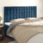 Testiera 4 pz Blu scuro 90x5x78/88 cm in Velluto Testiera 4 pz Blu scuro 90x5x78/88 cm in Velluto