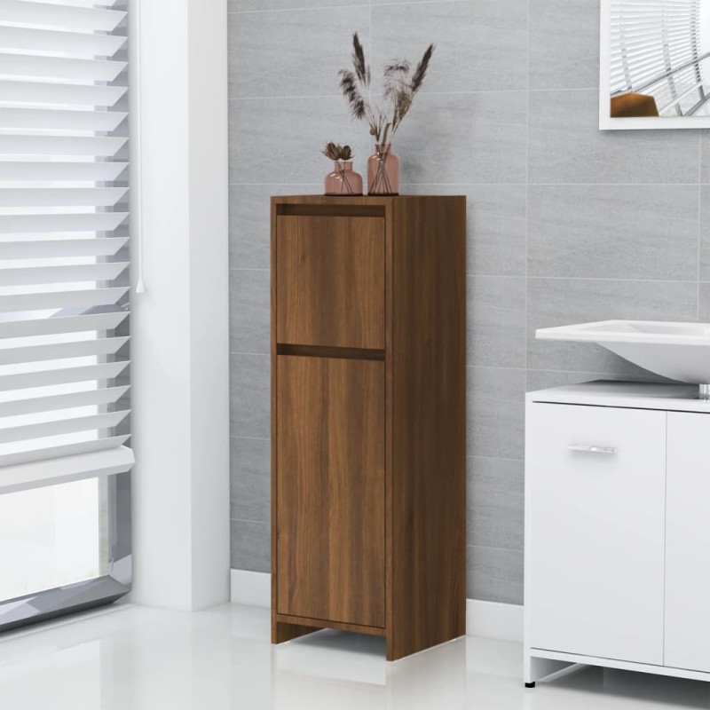 Armadietto Bagno Rovere Marrone 30x30x95cm in Legno Multistrato Armadietto Bagno Rovere Marrone 30x30x95cm in Legno Multistrato