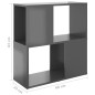 vidaXL Libreria Grigio Lucido 60x24x63 cm in Truciolato vidaXL Libreria Grigio Lucido 60x24x63 cm in Truciolato