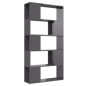 vidaXL Libreria/Divisorio Grigio Lucido 80x24x155 cm in Truciolato vidaXL Libreria/Divisorio Grigio Lucido 80x24x155 cm in Truciolato