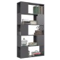 vidaXL Libreria/Divisorio Grigio Lucido 80x24x155 cm in Truciolato vidaXL Libreria/Divisorio Grigio Lucido 80x24x155 cm in Truciolato