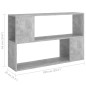 vidaXL Libreria Grigio Cemento 100x24x63 cm in Truciolato vidaXL Libreria Grigio Cemento 100x24x63 cm in Truciolato