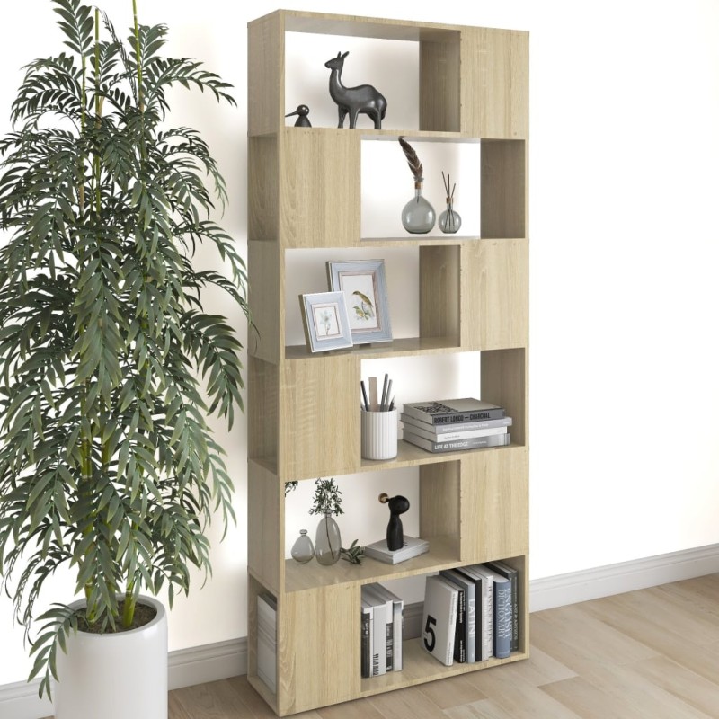vidaXL Libreria/Divisorio Rovere Sonoma 80x24x186 cm in Truciolato vidaXL Libreria/Divisorio Rovere Sonoma 80x24x186 cm in Truciolato