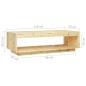 vidaXL Tavolino da Salotto 110x50x33,5 cm in Legno Massello di Abete