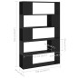 vidaXL Libreria/Divisorio Nero 100x24x155 cm in Truciolato vidaXL Libreria/Divisorio Nero 100x24x155 cm in Truciolato
