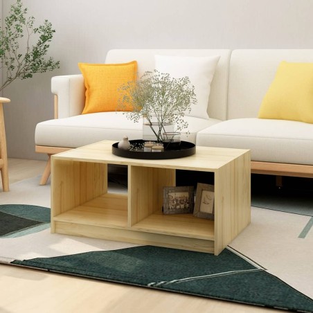 vidaXL Tavolino da Salotto 75x50x33,5 cm Legno Massello di Pino