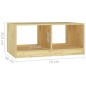vidaXL Tavolino da Salotto 75x50x33,5 cm Legno Massello di Pino vidaXL Tavolino da Salotto 75x50x33,5 cm Legno Massello di Pino