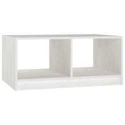 vidaXL Tavolino da Salotto Bianco 75x50x33,5 cm Legno Massello di Pino