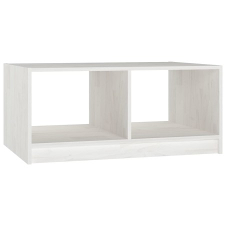vidaXL Tavolino da Salotto Bianco 75x50x33,5 cm Legno Massello di Pino