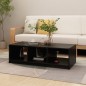 vidaXL Tavolino da Salotto Nero 110x50x34 cm Legno Massello di Pino