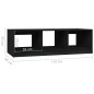 vidaXL Tavolino da Salotto Nero 110x50x34 cm Legno Massello di Pino