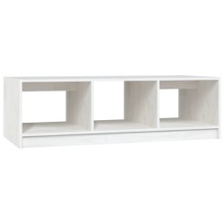 vidaXL Tavolino da Salotto Bianco 110x50x34 cm Legno Massello di Pino