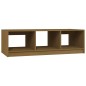 vidaXL Tavolino da Salotto Miele 110x50x34 cm Legno Massello di Pino