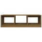 vidaXL Tavolino da Salotto Miele 110x50x34 cm Legno Massello di Pino