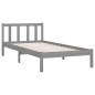 vidaXL Giroletto Grigio in Legno Massello di Pino 90x190 cm 3FT Single vidaXL Giroletto Grigio in Legno Massello di Pino 90x190 cm 3FT Single