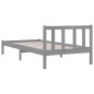 vidaXL Giroletto Grigio in Legno Massello di Pino 90x190 cm 3FT Single vidaXL Giroletto Grigio in Legno Massello di Pino 90x190 cm 3FT Single