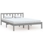 vidaXL Giroletto Grigio in Massello di Pino 150x200 cm 5FT King Size vidaXL Giroletto Grigio in Massello di Pino 150x200 cm 5FT King Size