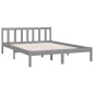 vidaXL Giroletto Grigio in Massello di Pino 150x200 cm 5FT King Size vidaXL Giroletto Grigio in Massello di Pino 150x200 cm 5FT King Size