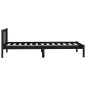 vidaXL Giroletto Nero in Legno Massello di Pino 90x200 cm vidaXL Giroletto Nero in Legno Massello di Pino 90x200 cm