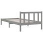 vidaXL Giroletto Grigio Massello di Pino 75x190 cm 2FT6 Small Single vidaXL Giroletto Grigio Massello di Pino 75x190 cm 2FT6 Small Single