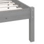 vidaXL Giroletto Grigio Massello di Pino 75x190 cm 2FT6 Small Single vidaXL Giroletto Grigio Massello di Pino 75x190 cm 2FT6 Small Single