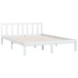 vidaXL Giroletto Bianco in Legno Massello di Pino 140x190 cm vidaXL Giroletto Bianco in Legno Massello di Pino 140x190 cm