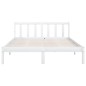 vidaXL Giroletto Bianco in Legno Massello di Pino 140x190 cm vidaXL Giroletto Bianco in Legno Massello di Pino 140x190 cm